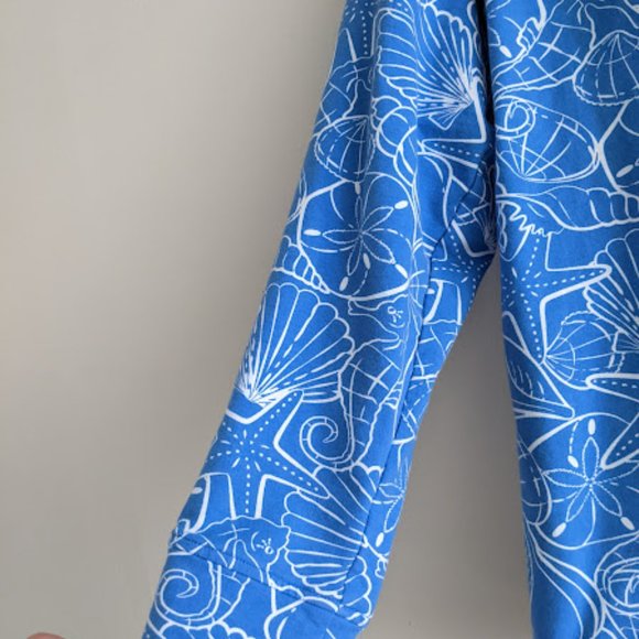 D & Co. Blue and White Seashell Print Sweatshirt Size 1X - Picture 5 of 8